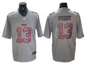 San Francisco 49ers #13 Brock Purdy Gray Atmosphere Jersey