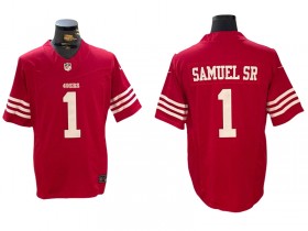 San Francisco 49ers #1 Deebo Samuel Sr Red Vapor F.U.S.E. Limited Jersey