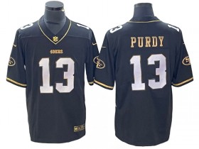 San Francisco 49ers #13 Brock Purdy Black Gold Vapor Limited Jersey