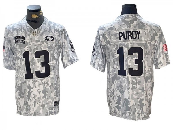 San Francisco 49ers #13 Brock Purdy Arctic Camo 2024 Salute to Service Limited Jersey San Francisco 49ers #13 Brock Purdy Arctic Camo 2024 Salute to Service Limited Jersey