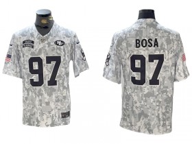 San Francisco 49ers #97 Nick Bosa Arctic Camo 2024 Salute to Service Limited Jersey