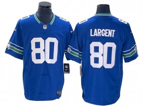 Seattle Seahawks #80 Steve Largent Royal Throwback Vapor F.U.S.E. Limited Jersey