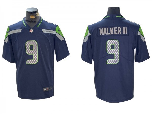 Seattle Seahawks #9 Kenneth Walker III Navy Vapor  Limited Jersey