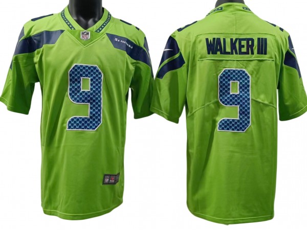 Seattle Seahawks #9 Kenneth Walker III Green Color Rush Limited Jersey Seattle Seahawks #9 Kenneth Walker III Green Color Rush Limited Jersey