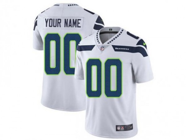 Custom Seattle Seahawks White Vapor Limited Jersey