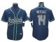 Seattle Seahawks #14 DK Metcalf Baseball Style Jersey - Navy & Gray & Neon Green