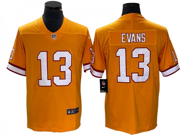 Tampa Bay Buccaneers #13 Mike Evans Orange Throwback Vapor Limited Jersey