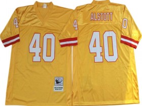 M&N Tampa Bay Buccaneers #40 Mike Alstott Yellow Legacy Jersey