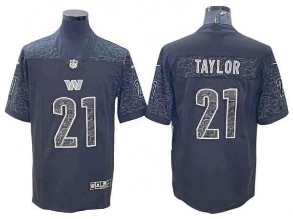 Washington Commanders #21 Sean Taylor Black RFLCTV Limited Jersey