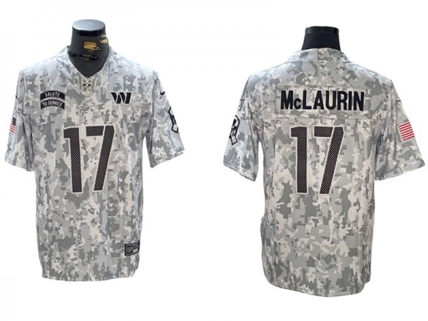 Washington Commanders #17 Terry McLaurin Arctic Camo 2024 Salute to Service Limited Jersey