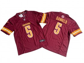 Washington Commanders #5 Jayden Daniels Burgundy Vapor F.U.S.E. Limited Jersey