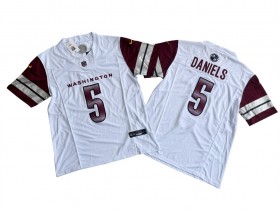 Washington Commanders #5 Jayden Daniels White Vapor F.U.S.E. Limited Jersey