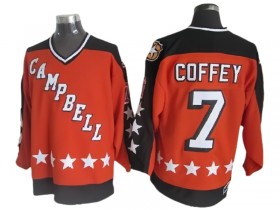 NHL 1984 All Star Game Campbell #7 Paul Coffey Vintage CCM Jersey - Orange