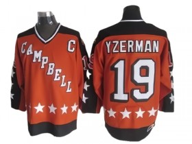 NHL 1984 All Star Game Campbell #19 Steve Yzerman Vintage CCM Jersey - Orange