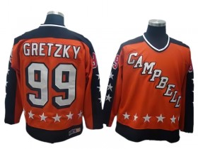 NHL 1984 All Star Game Campbell #99 Wayne Gretzky Vintage CCM Jersey - Orange