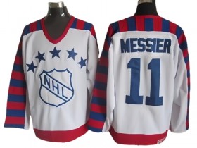 NHL 1992 All Star Game #11 Mark Messier Vintage CCM Jersey - White