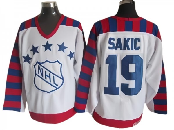 NHL 1992 All Star Game #19 Joe Sakic Vintage CCM Jersey - White