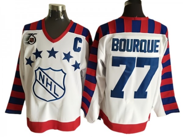 NHL 1992 All Star Game #77 Ray Bourque Vintage CCM Jersey - White