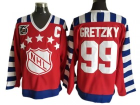 NHL 1992 All Star Game #99 Wayne Gretzky Vintage CCM Jersey - Red