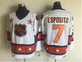 NHL 1973 All Star Game #7 Phil Esposito Vintage CCM Jersey-White