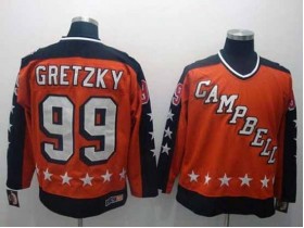 NHL 1984 All Star Game Campbell #99 Wayne Gretzky Vintage CCM Jersey-Orange