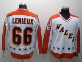 NHL 1986 All Star Game Campbell #66 Mario Lemieux Vintage CCM Jersey-White