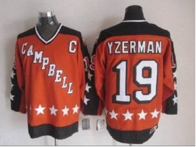 NHL 1984 All Star Game Campbell #19 Steve Yzerman Vintage CCM Jersey-Orange