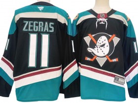 Anaheim Ducks #11 Trevor Zegras Black Alternate 2024 Jersey	