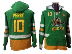 Anaheim Ducks #10 Corey Perry Green Pullover Hoodie