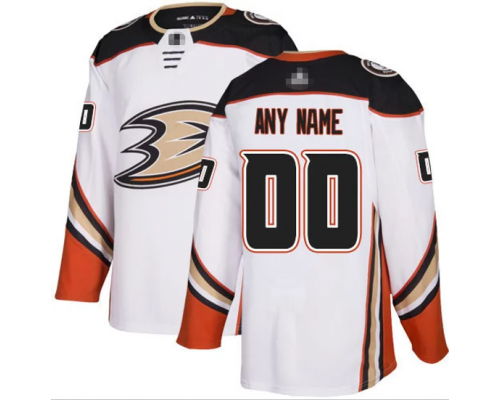 Custom Anaheim Ducks White Away Jersey