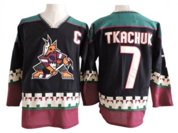 Phoenix Coyotes #7 Keith Tkachuk Black 1998 Vintage CCM Jersey