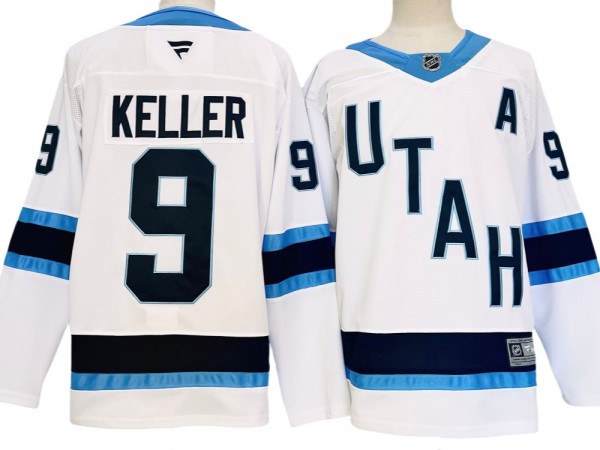 Utah Hockey Club #9 Clayton Keller White 2024 Jersey