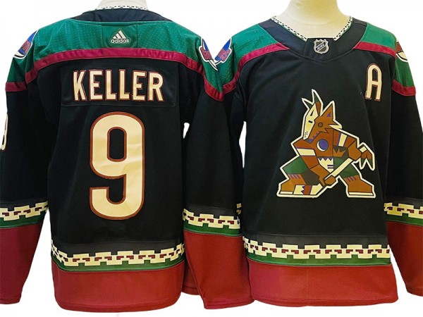 Arizona Coyotes #9 Clayton Keller Black Alternate Jersey