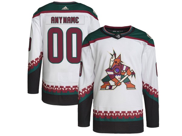 Custom Arizona Coyotes White Away Jersey