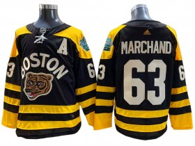 Boston Bruins #63 Brad Marchand Black 2023 Winter Classic Jersey