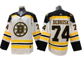 Boston Bruins #74 Jake DeBrusk White Away Jersey