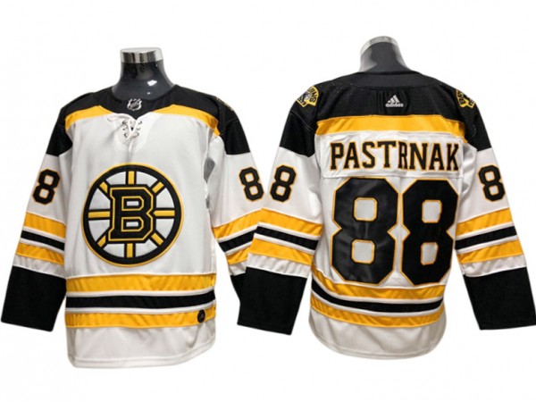 Boston Bruins #88 David Pastrnak White Away Jersey