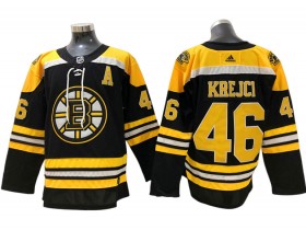 Boston Bruins #46 David Krejci Black Home Jersey