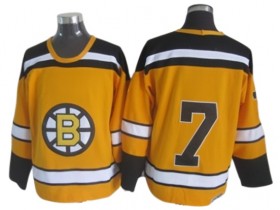 Boston Bruins #7 Phil Esposito Yellow 1960's Vintage CCM Jersey