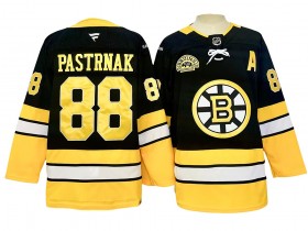 Boston Bruins #88 David Pastrnak Black Alternate 100th Anniversary Jersey