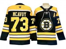 Boston Bruins #73 Charlie McAvoy Black Home 2024 Jersey