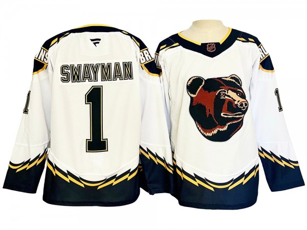 Boston Bruins #1 Jeremy Swayman White 2024 Special Edition 2.0 Jersey