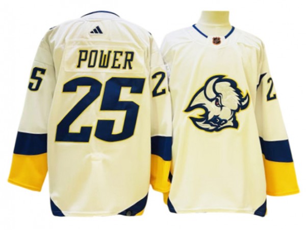 Buffalo Sabres #25 Owen Power White Reverse Retro 2.0 Jersey