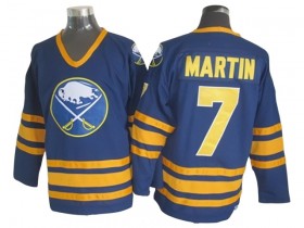 Buffalo Sabres #7 Rick Martin Navy Vintage CCM Jersey