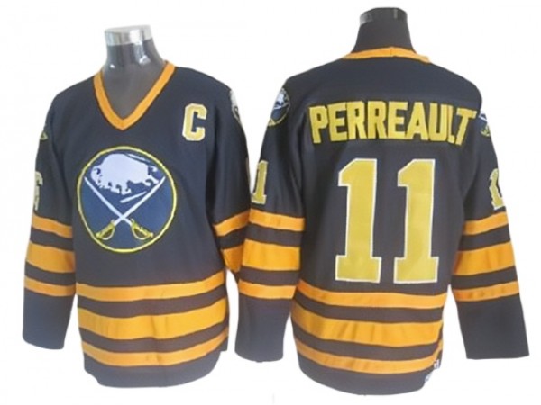 Buffalo Sabres #11 Gilbert Perreault Navy Vintage CCM Jersey