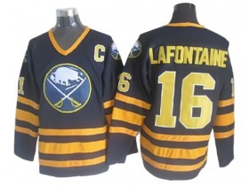 Buffalo Sabres #16 Pat LaFontaine Navy Vintage CCM Jersey