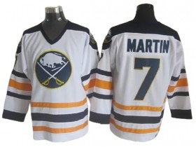 Buffalo Sabres #7 Rick Martin White Vintage CCM Jersey