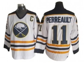 Buffalo Sabres #11 Gilbert Perreault White Vintage CCM Jersey