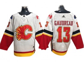 Calgary Flames #13 Johnny Gaudreau White Jersey