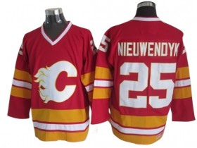 Calgary Flames #25 Joe Nieuwendyk Red 1989 Vintage CCM Jersey